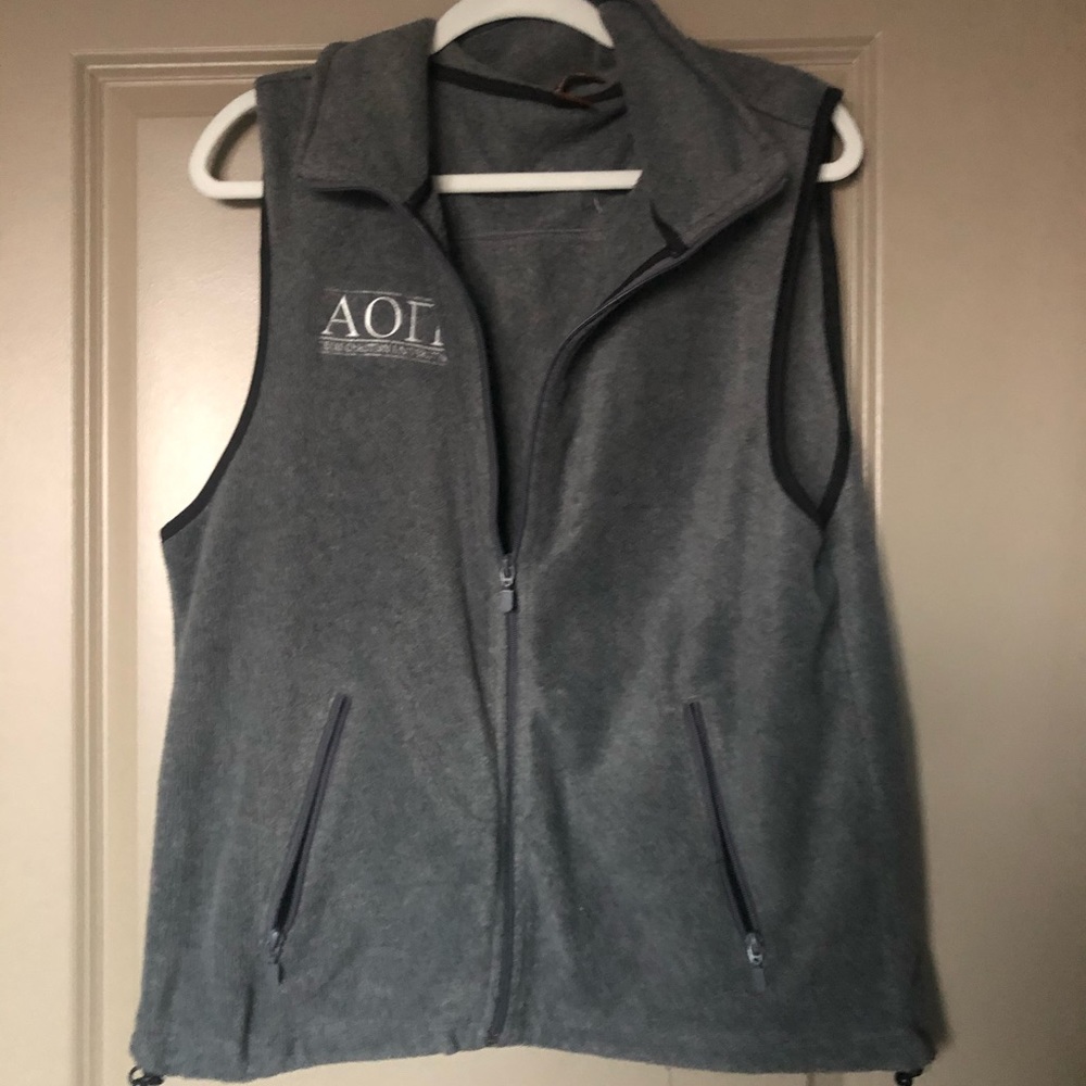 Alpha omicron pi - TCU fleece vest